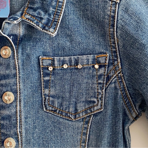 Skechers Vintage 00's y2k Long Sleeves Denim Jean Dress Girl's Size 6 - Picture 4 of 16